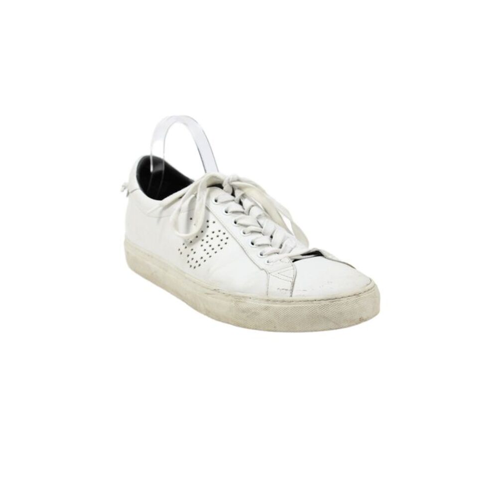 Givenchy Mens Leather Stars Detail Low Top Lace Up Sneakers White Size 43